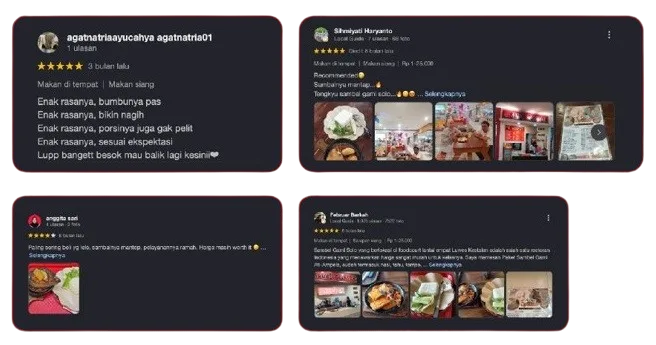 Cuplikan ulasan pelanggan Sambel Gami Solo